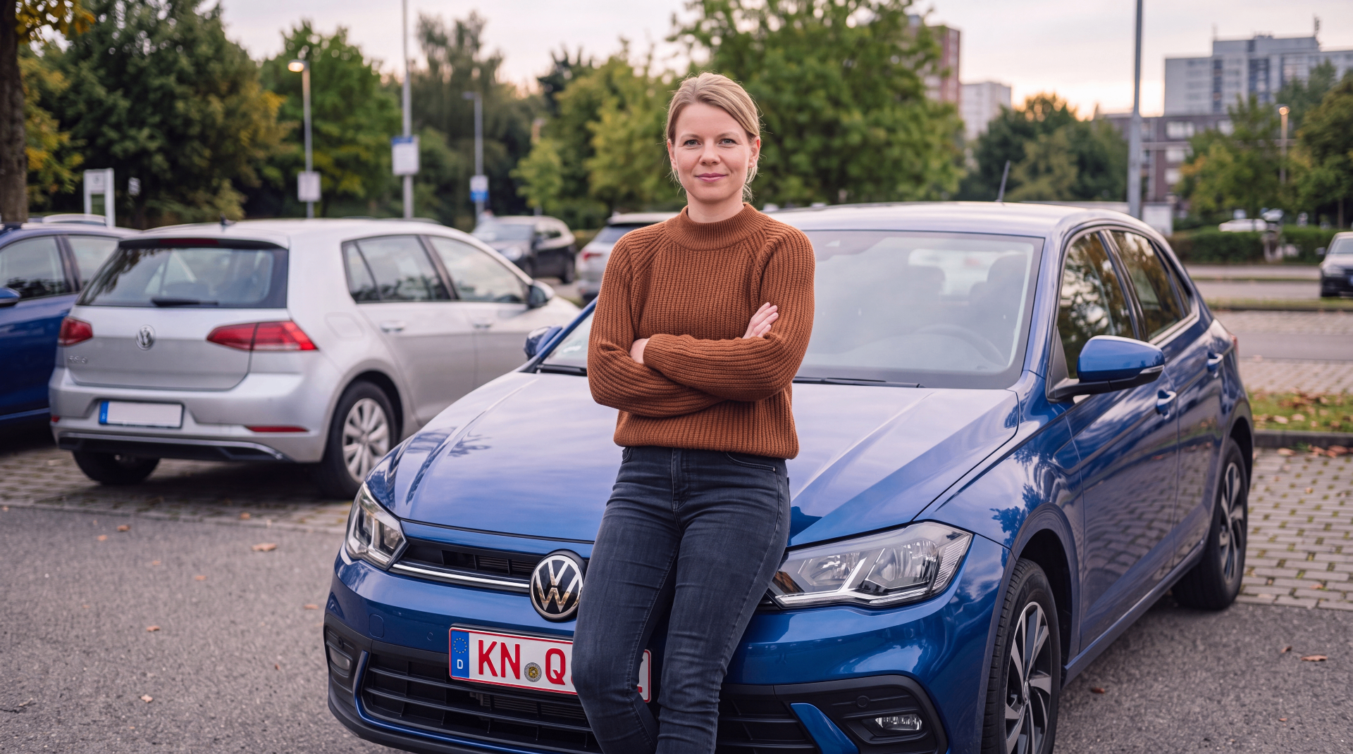 Importfahrzeug mit Schweizer Kennzeichen und Versicherungs-Symbol
